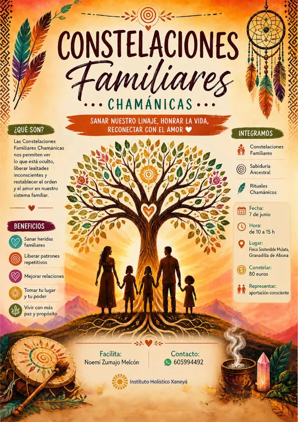 Taller de Constelaciones Familiares Chamánicas en Tenerife. Junio 2026.