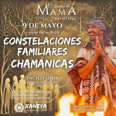 Cartel Taller de Constelaciones Familiares Chamánicas en Tenerife Norte mayo de 2026